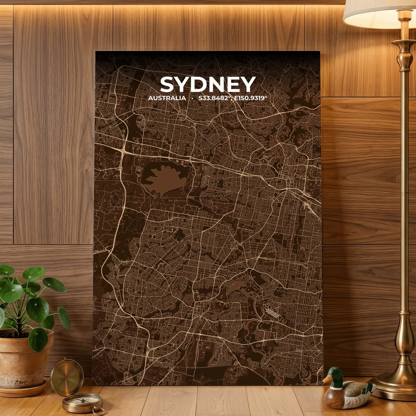 Sydney Plum Map Poster