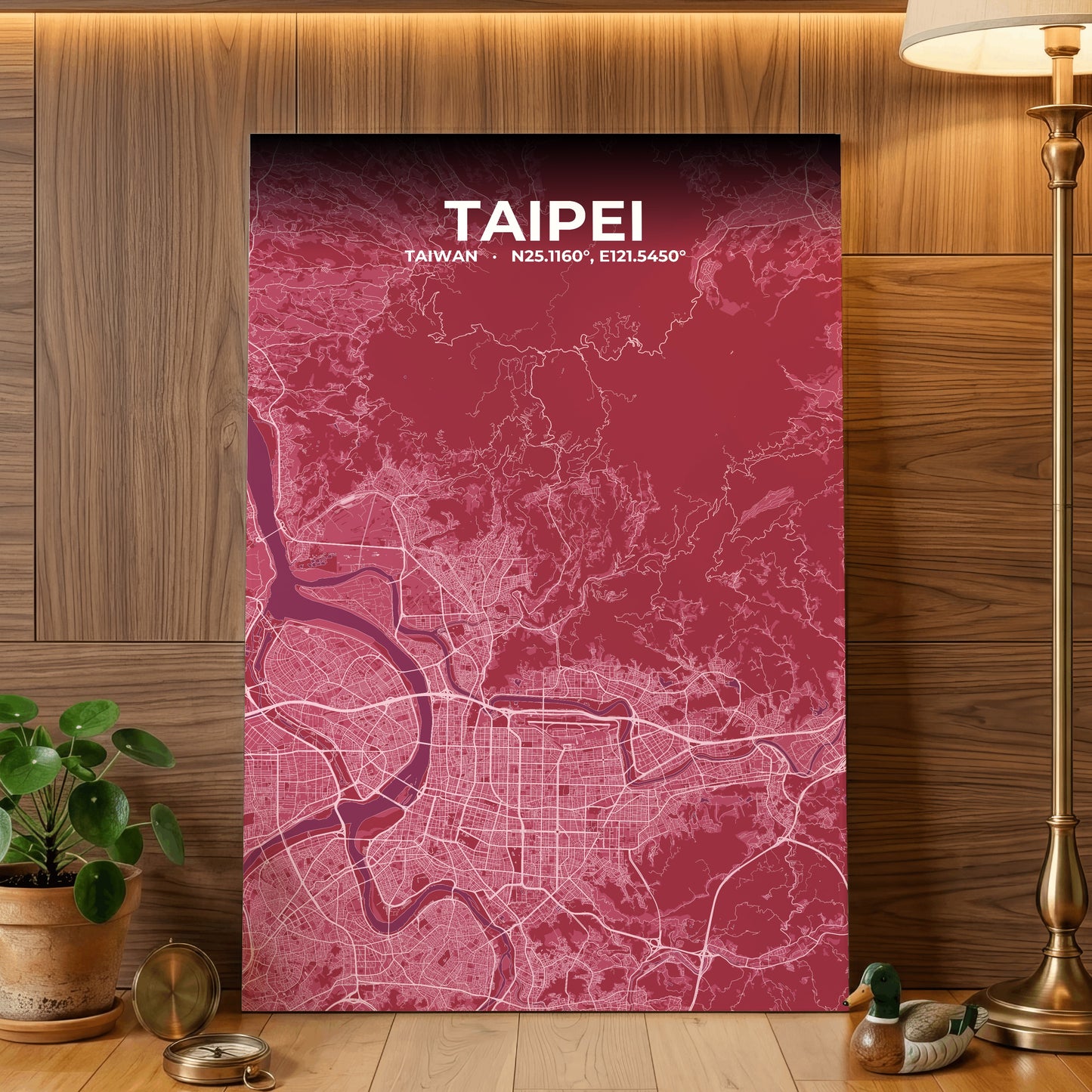 Taipei Scarlet Map Poster