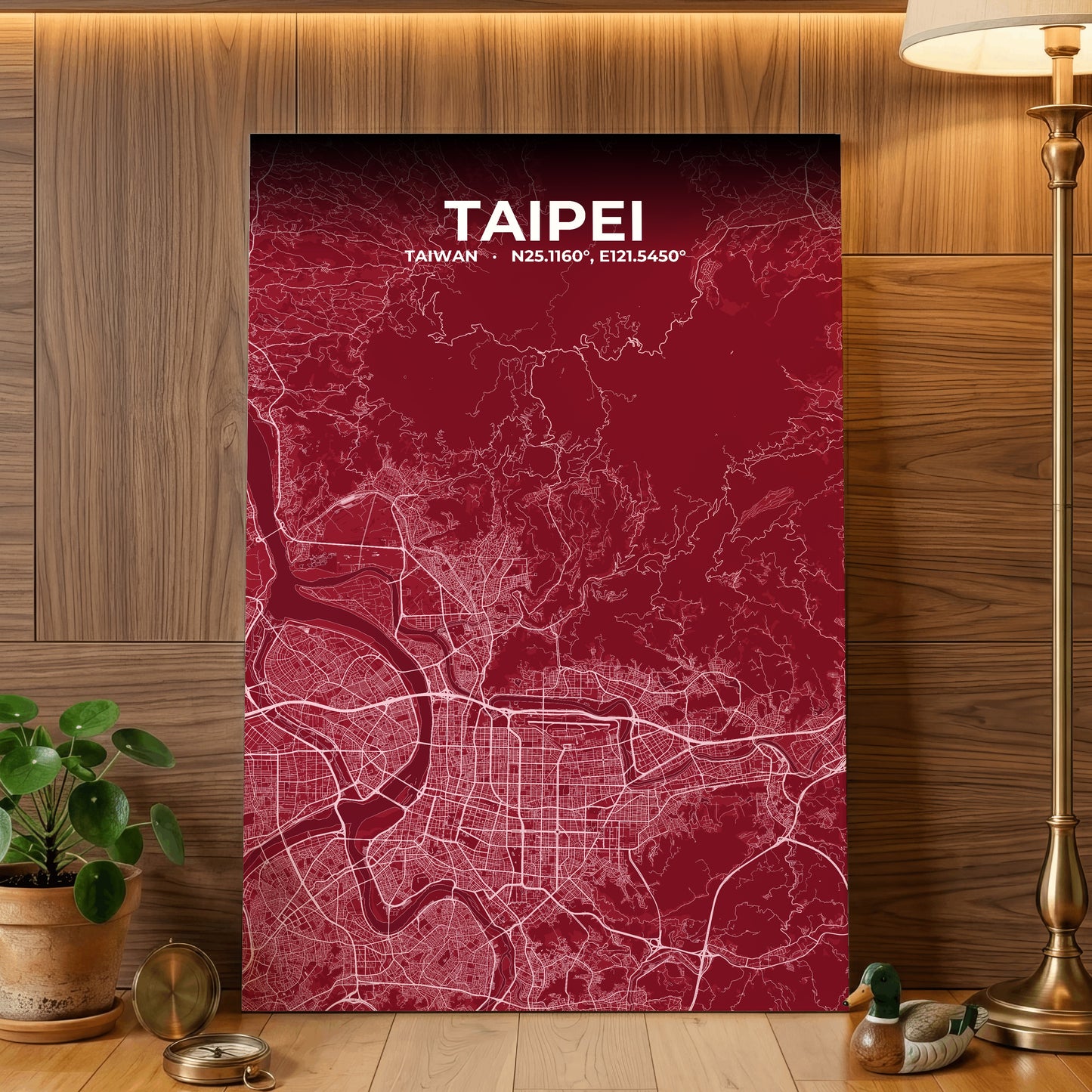 Taipei Garnet Map Poster