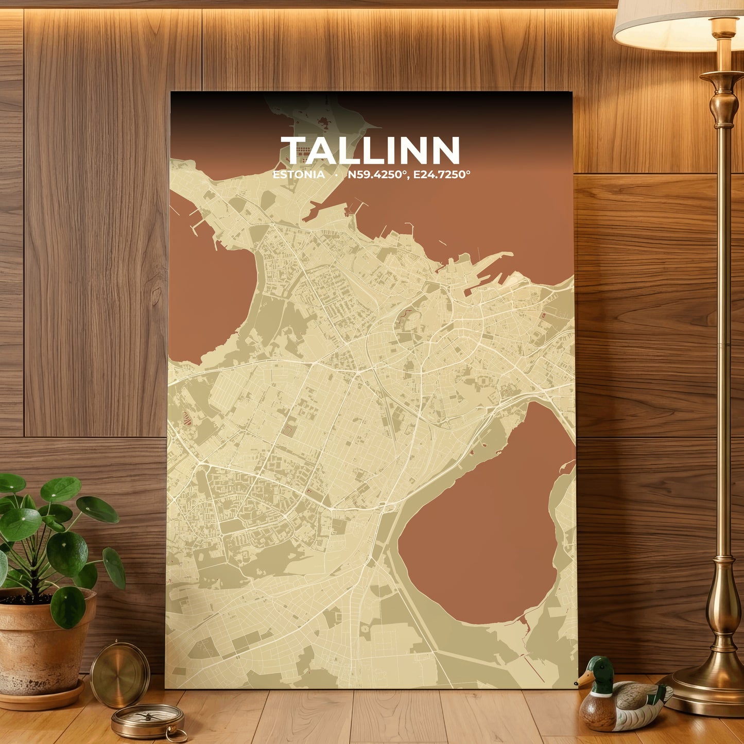 Tallinn Ember Map Poster