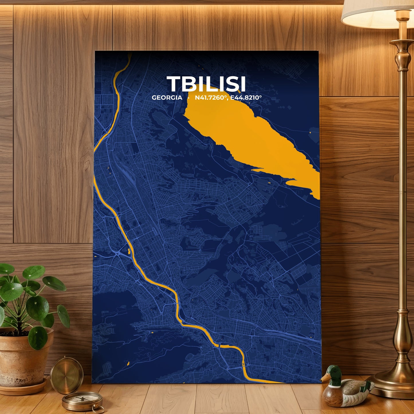Tbilisi Ink Map Poster