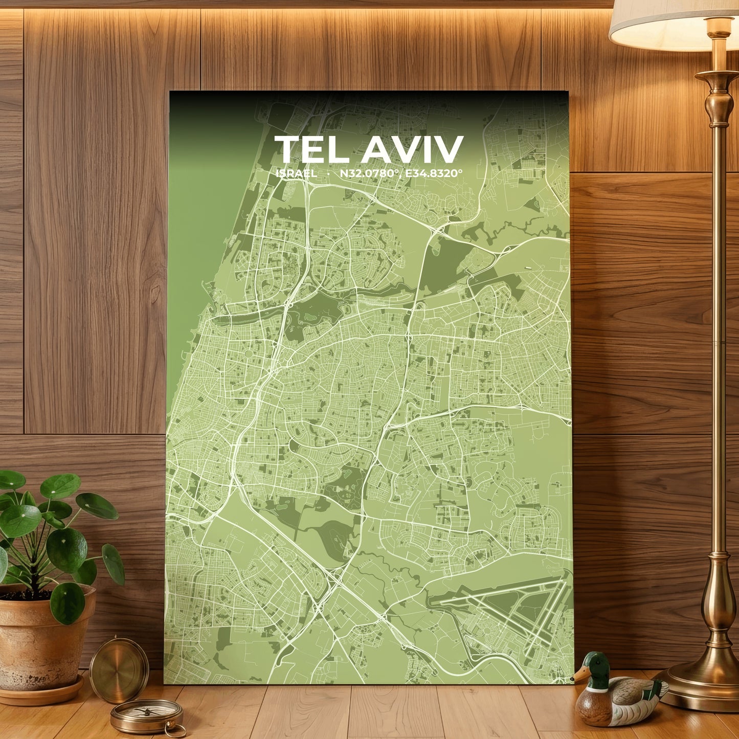 Tel Aviv Grove Map Poster