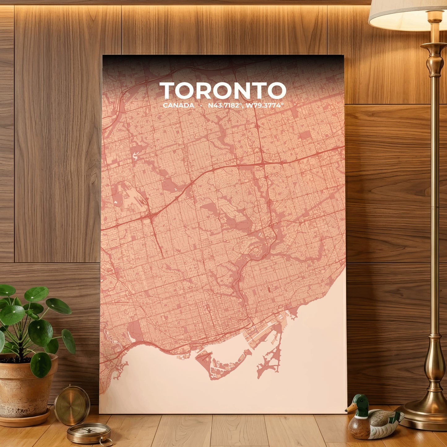 Toronto Blush Map Poster
