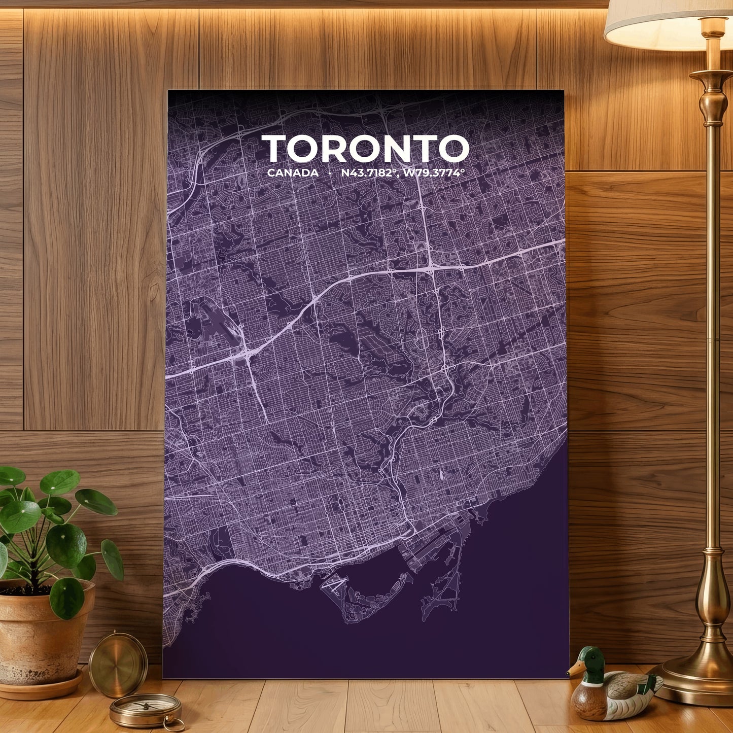 Toronto Dusk Map Poster