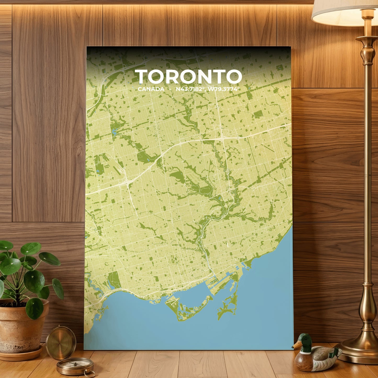 Toronto Fern Map Poster
