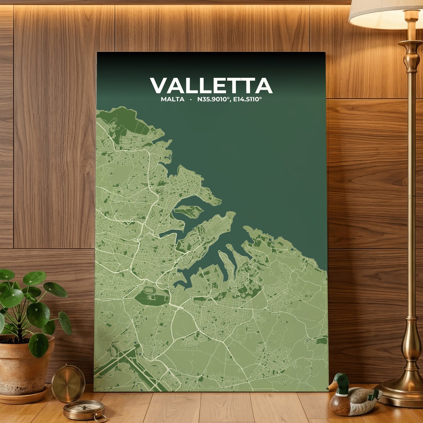 Valletta Clay Map Poster
