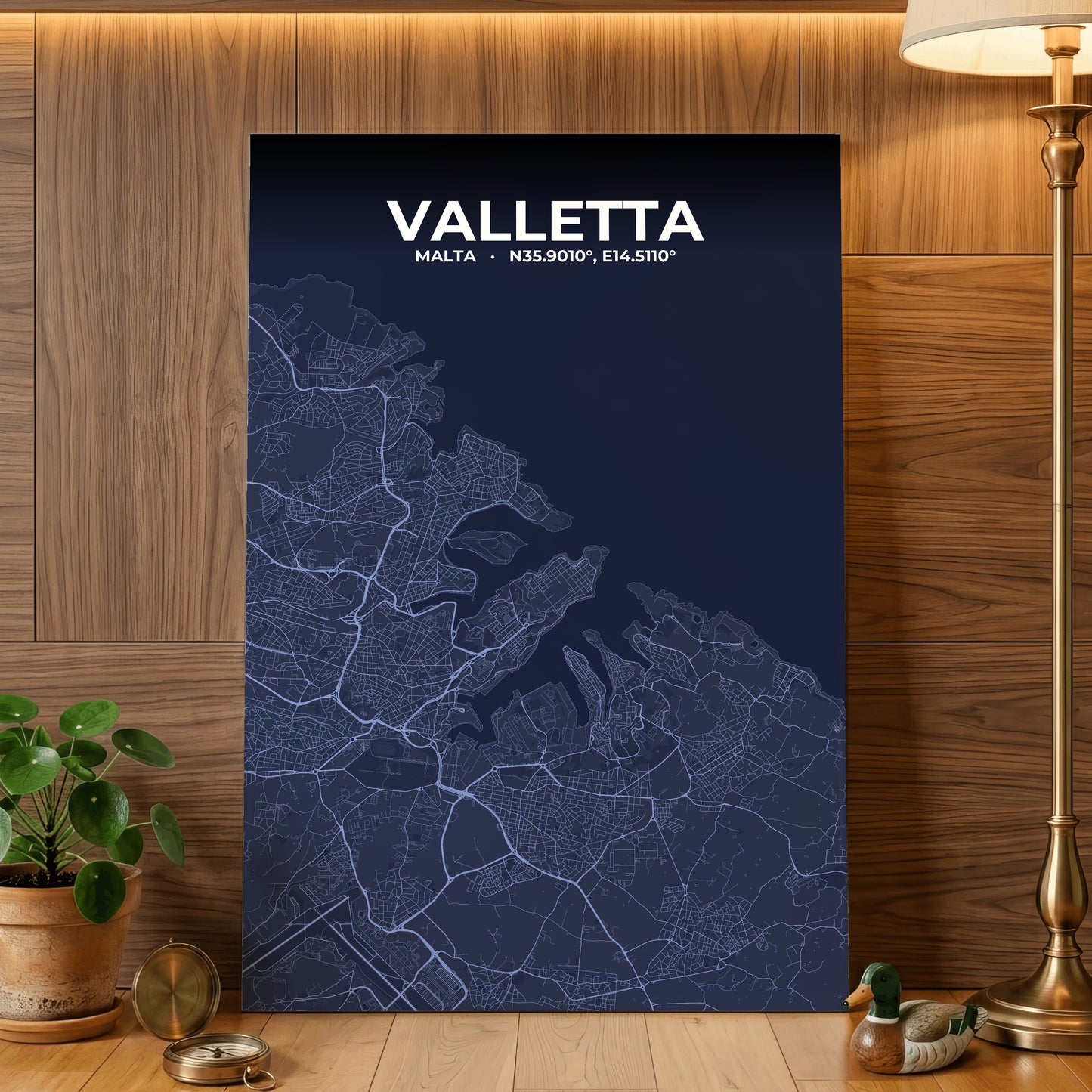 Valletta Tide Map Poster