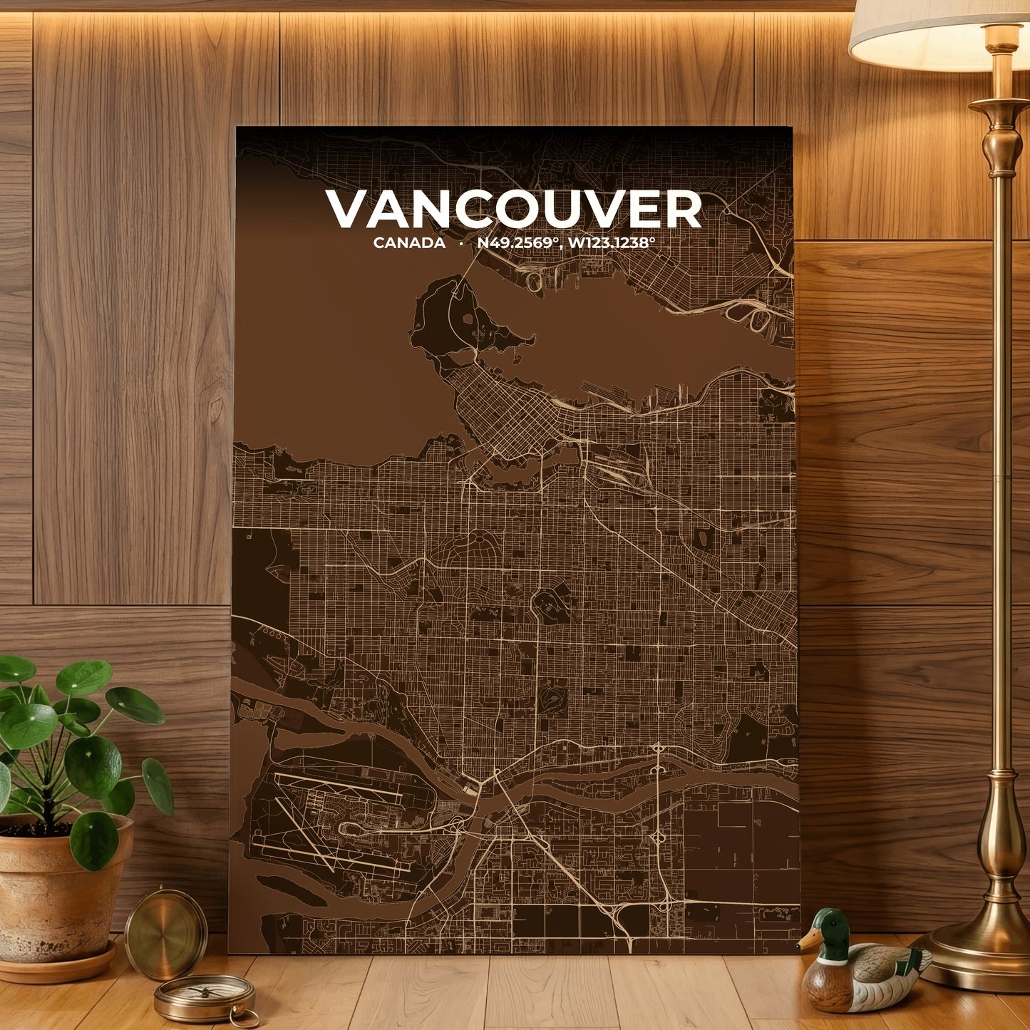 Vancouver Plum Map Poster