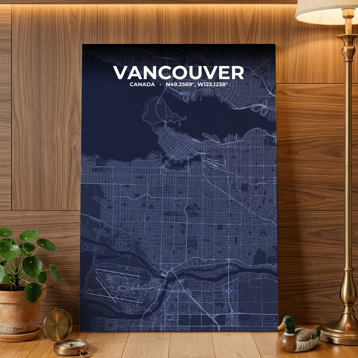 Vancouver Tide Map Poster