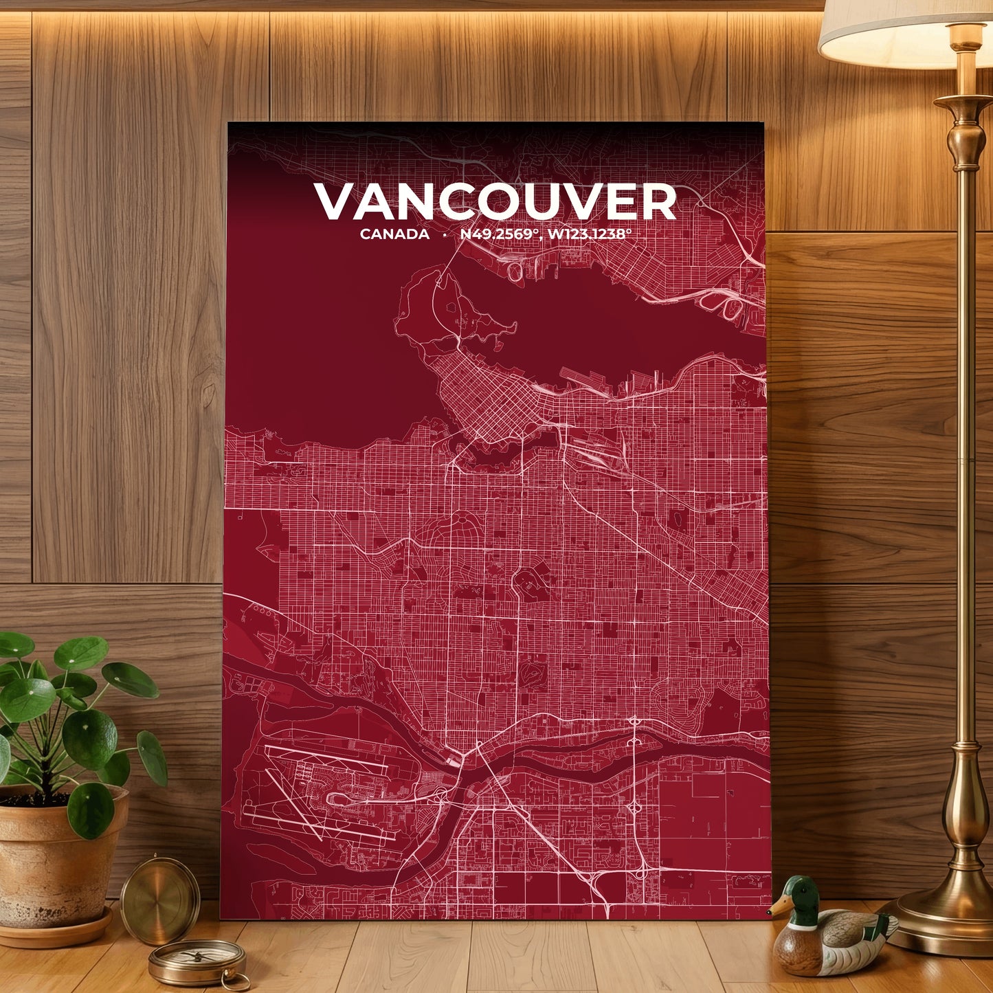 Vancouver Garnet Map Poster