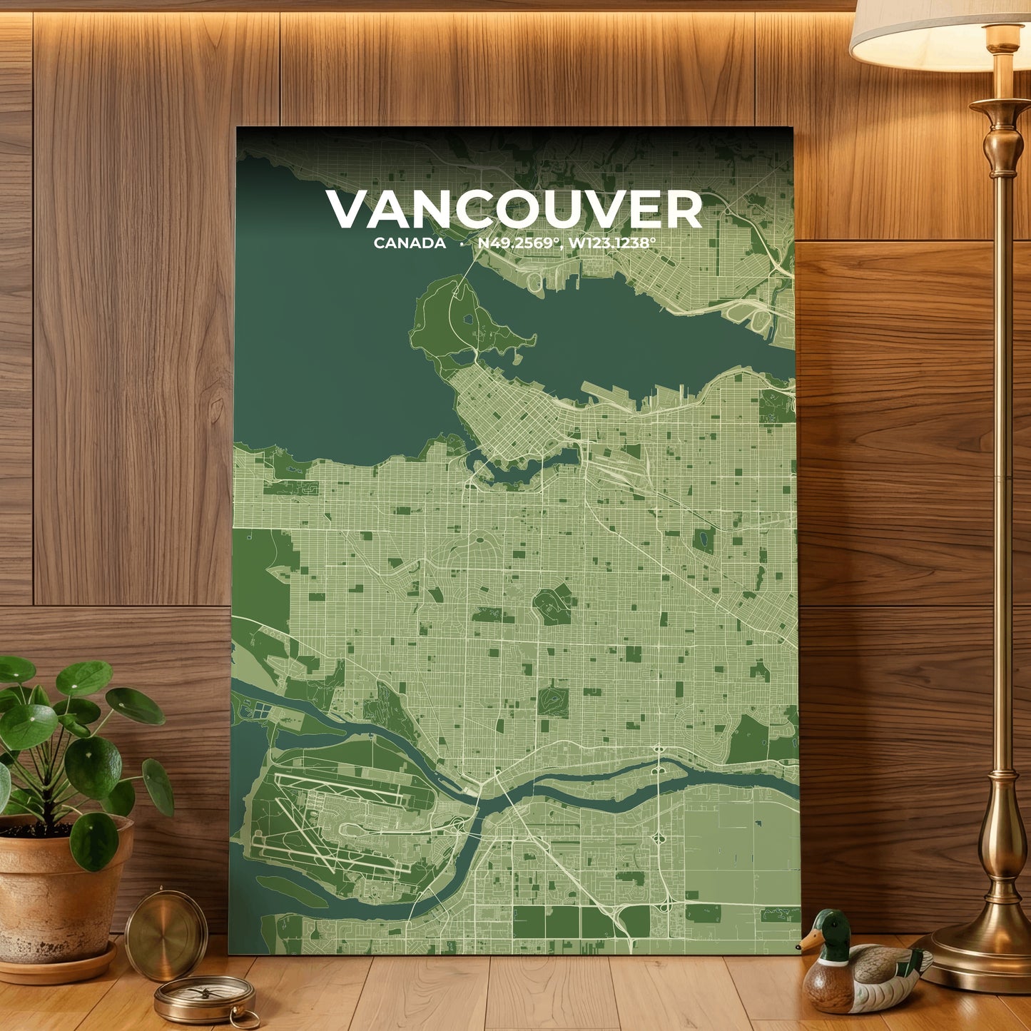 Vancouver Clay Map Poster