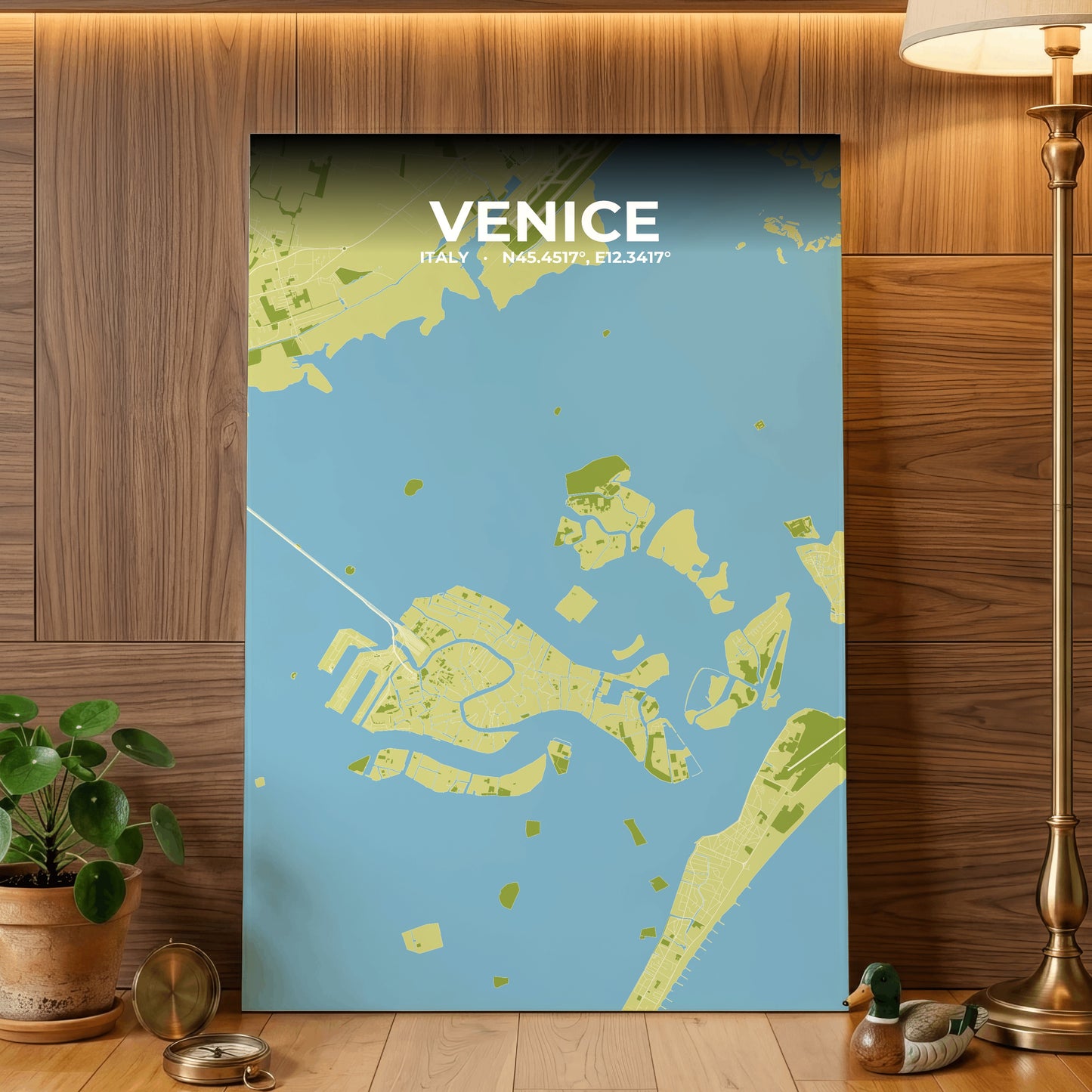 Venice Fern Map Poster