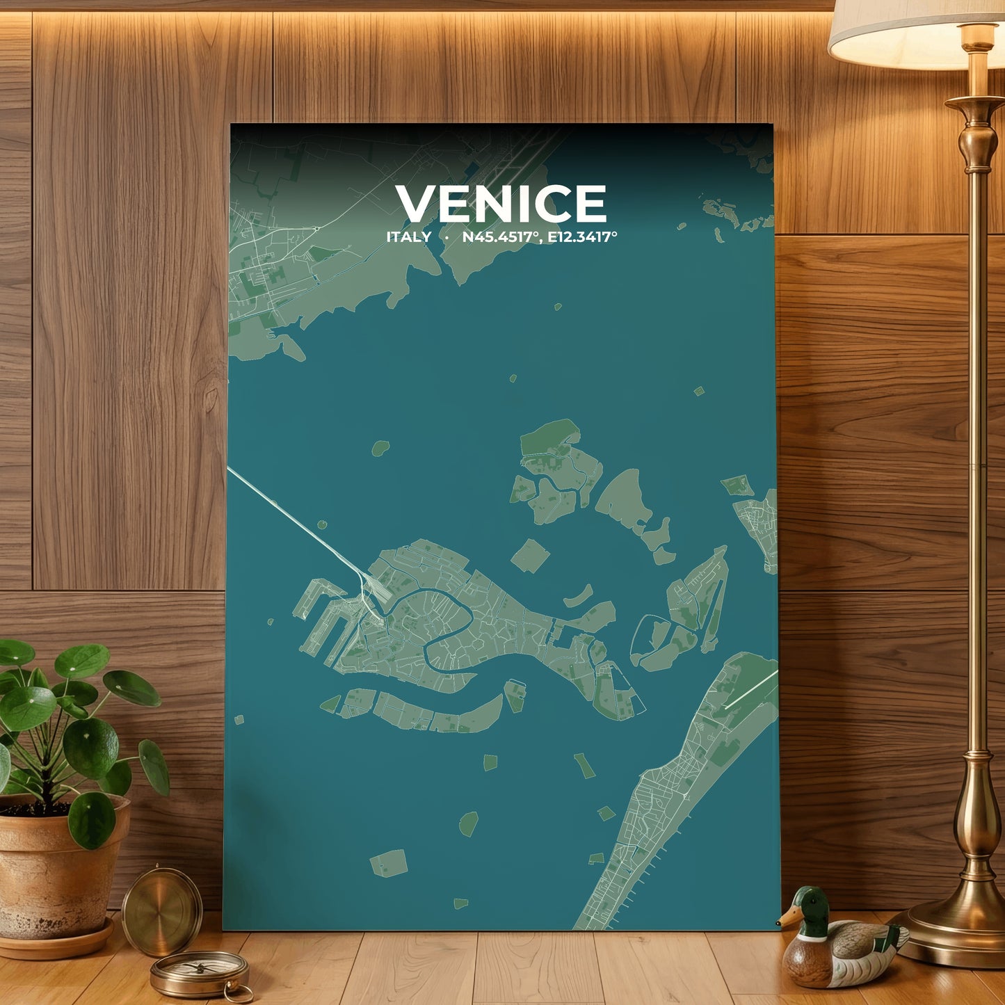Venice Mist Map Poster