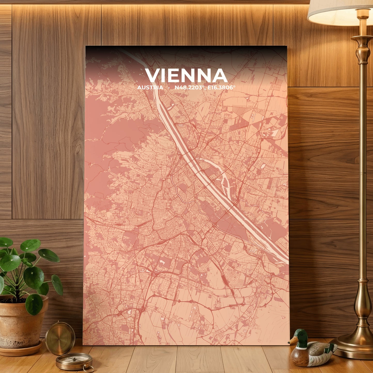 Vienna Blush Map Poster