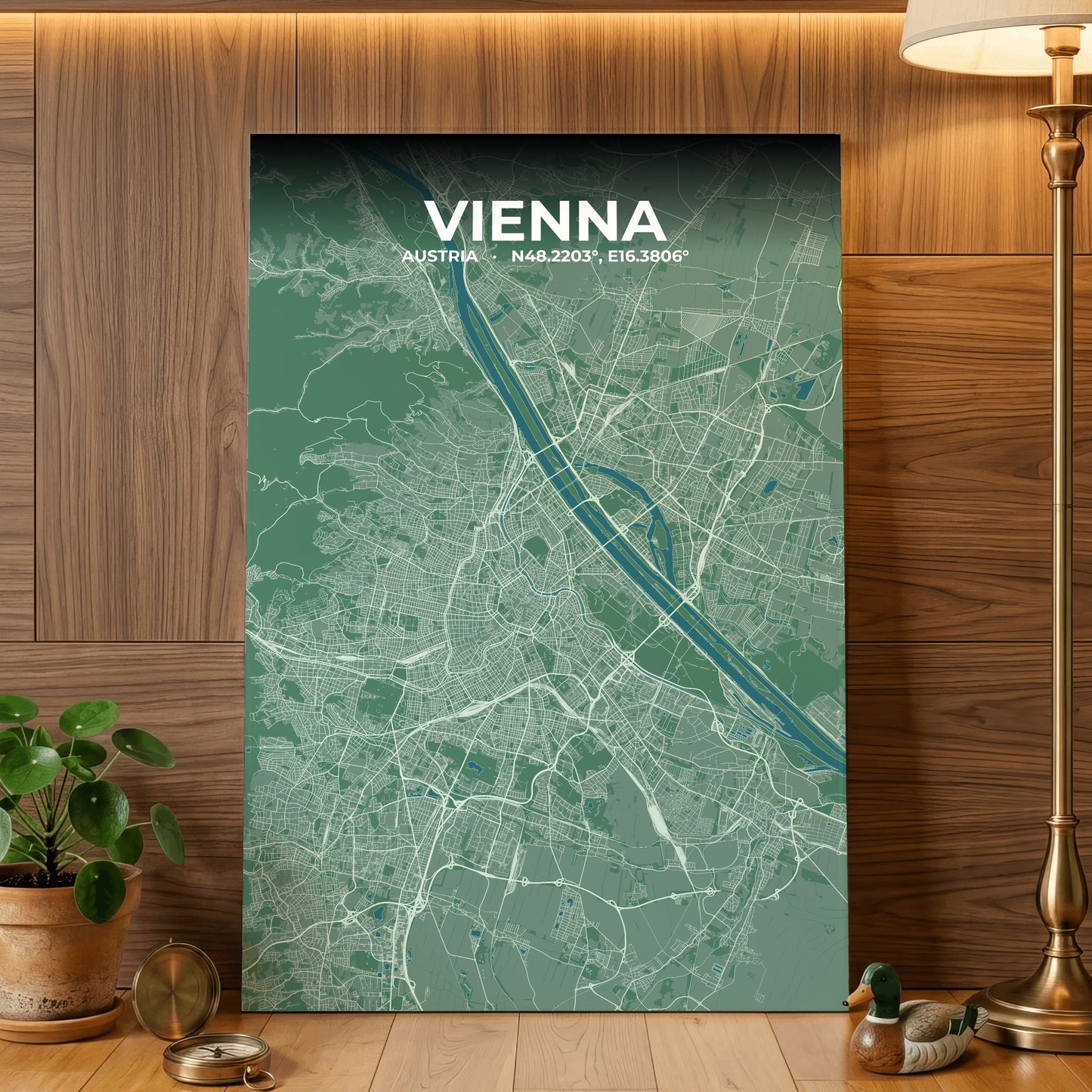 Vienna Mist Map Poster