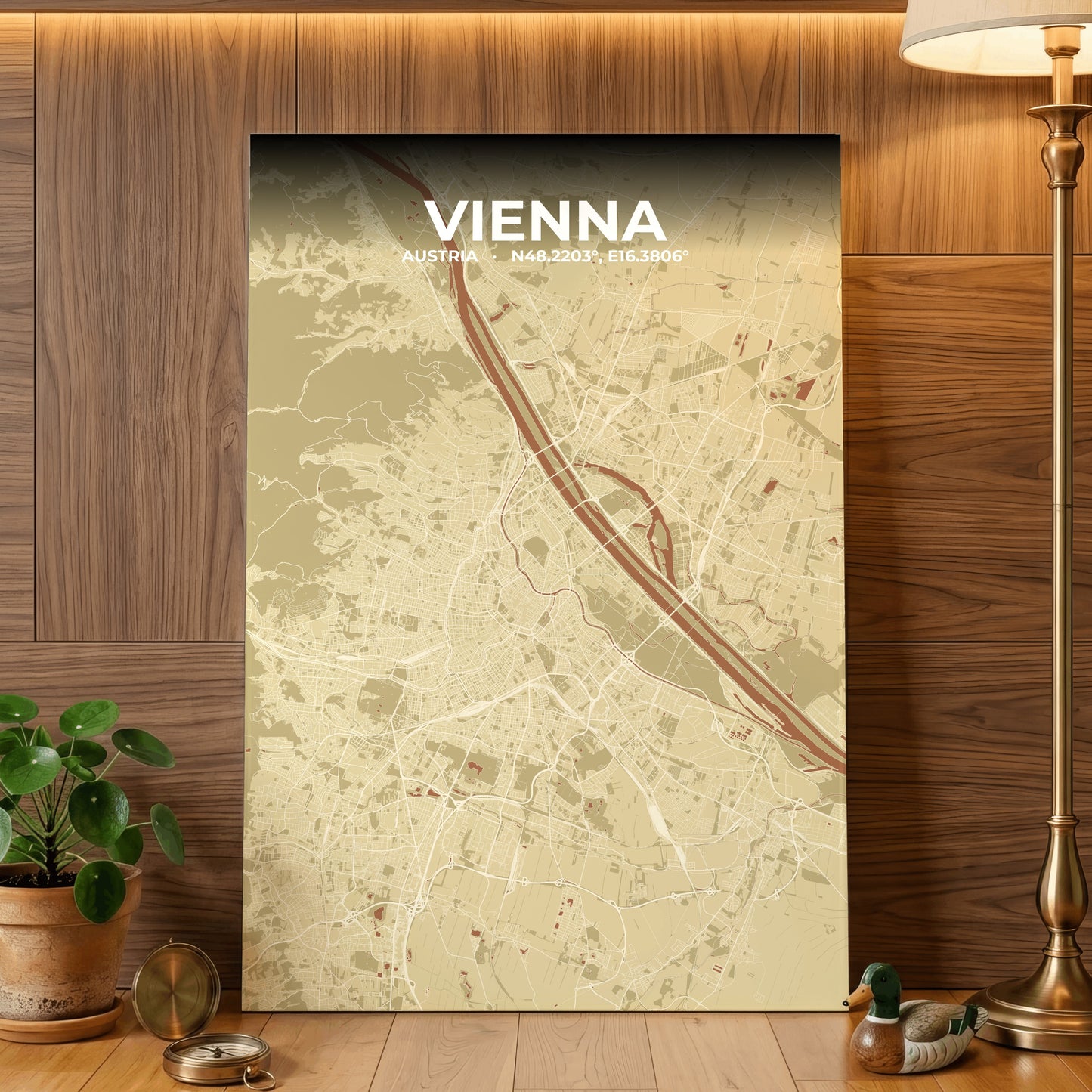 Vienna Ember Map Poster