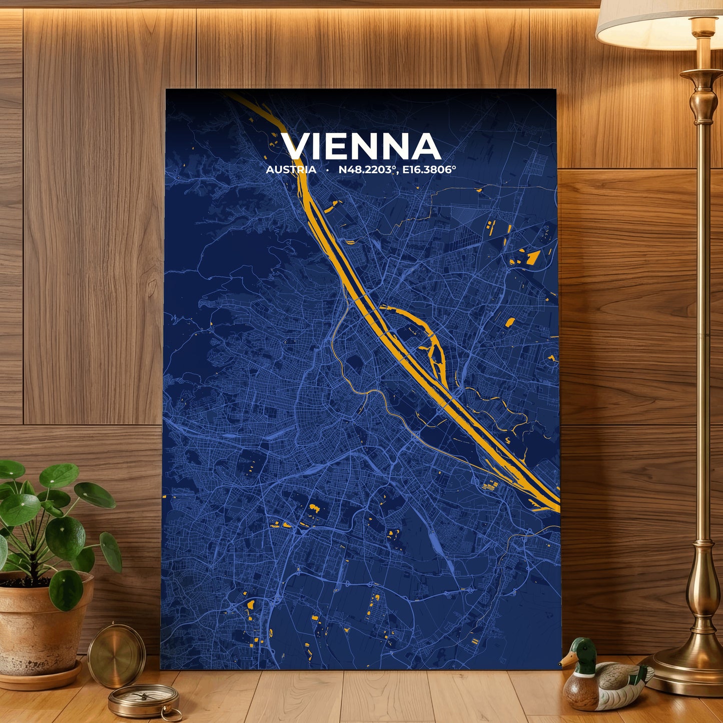 Vienna Ink Map Poster