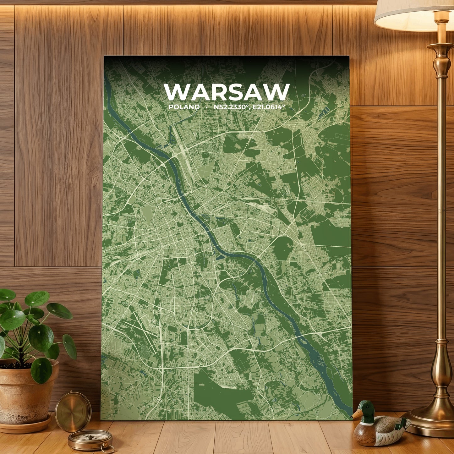 Warsaw Clay Map Poster