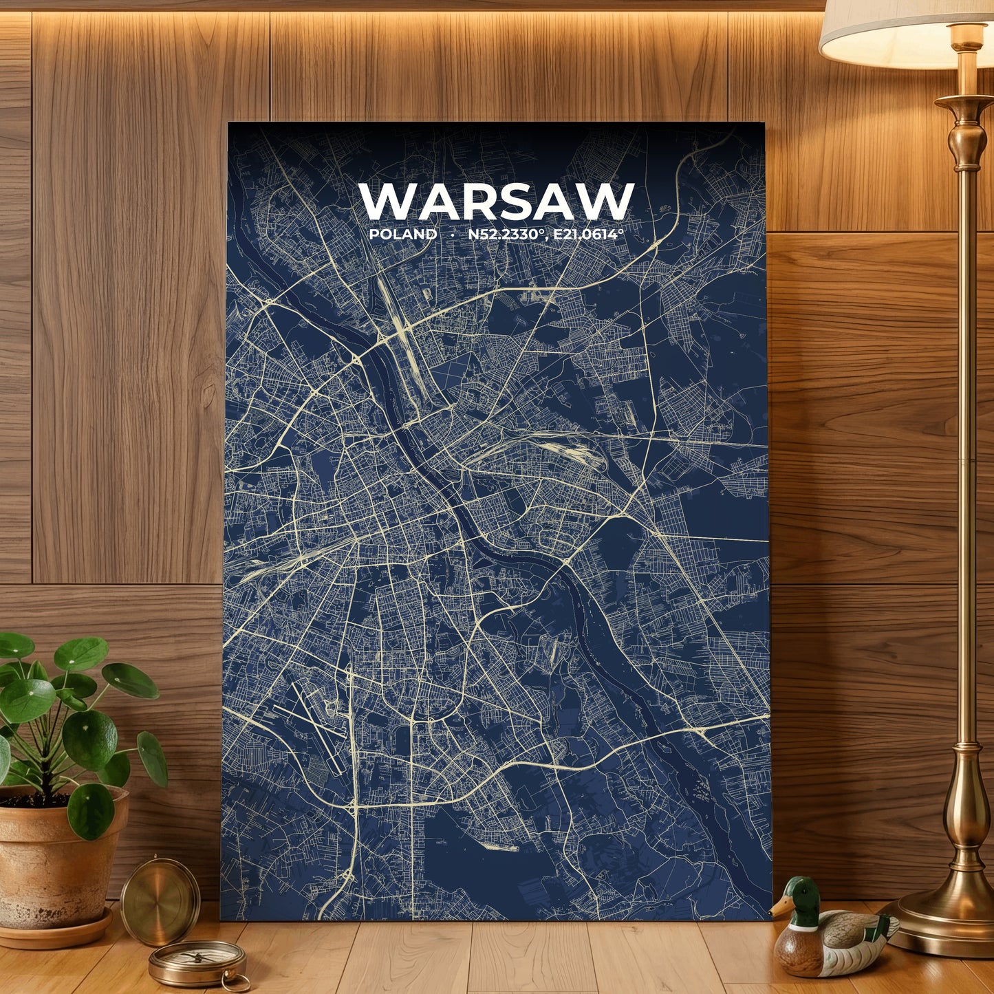 Warsaw Anchor Map Poster