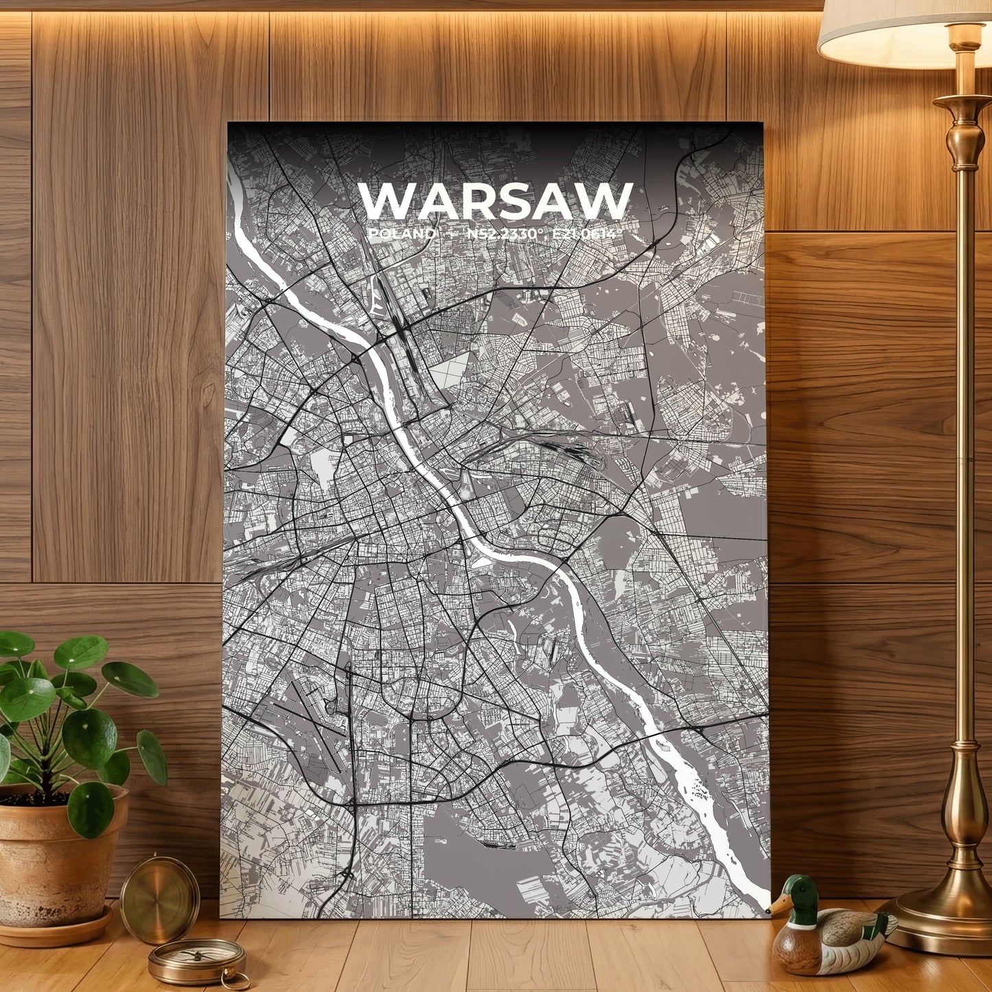 Warsaw Ash Map Poster