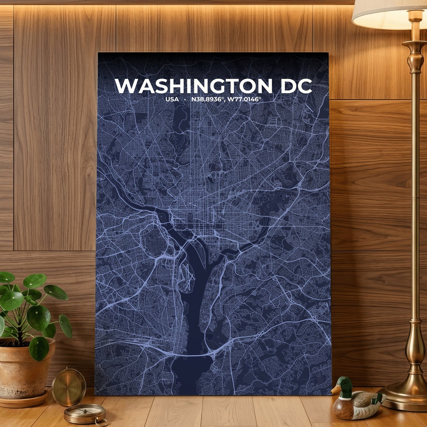 Washington DC Tide Map Poster