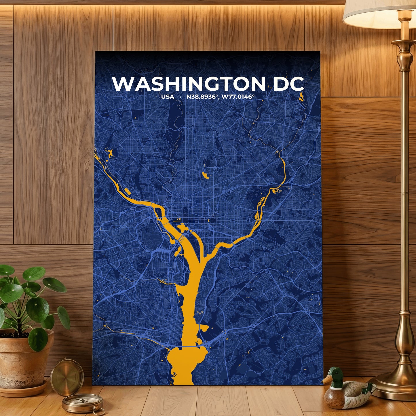 Washington DC Ink Map Poster