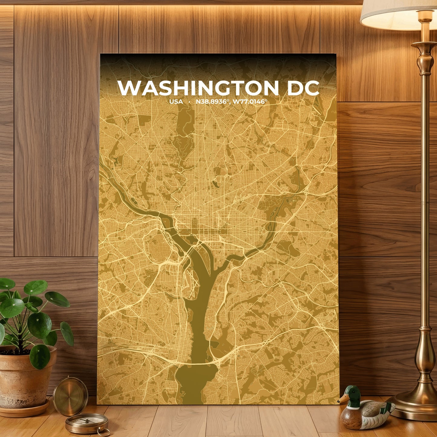 Washington DC Forge Map Poster