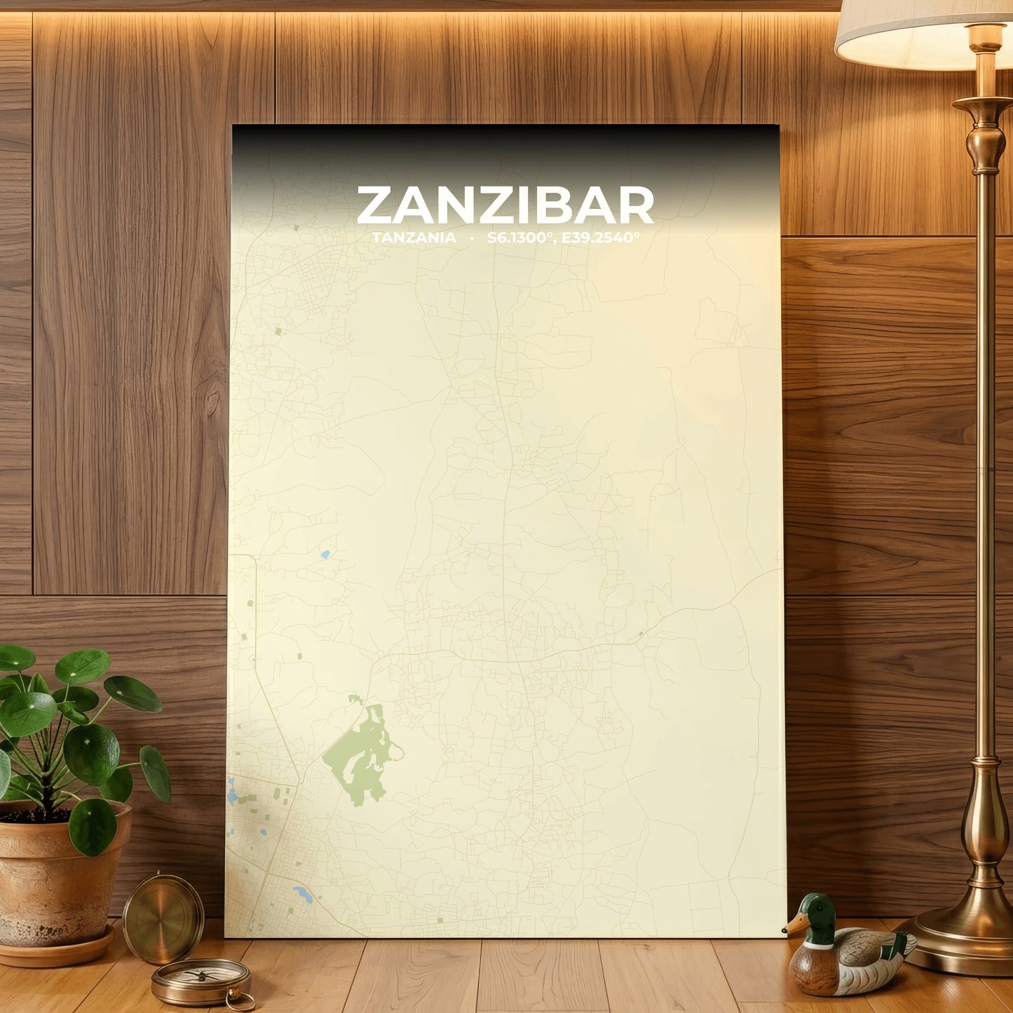 Zanzibar Drift Map Poster