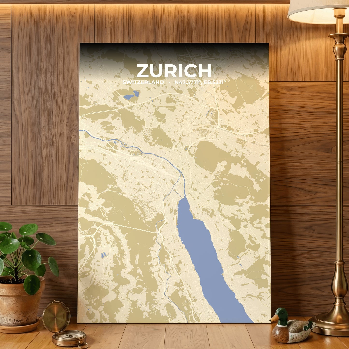 Zurich Barn Map Poster