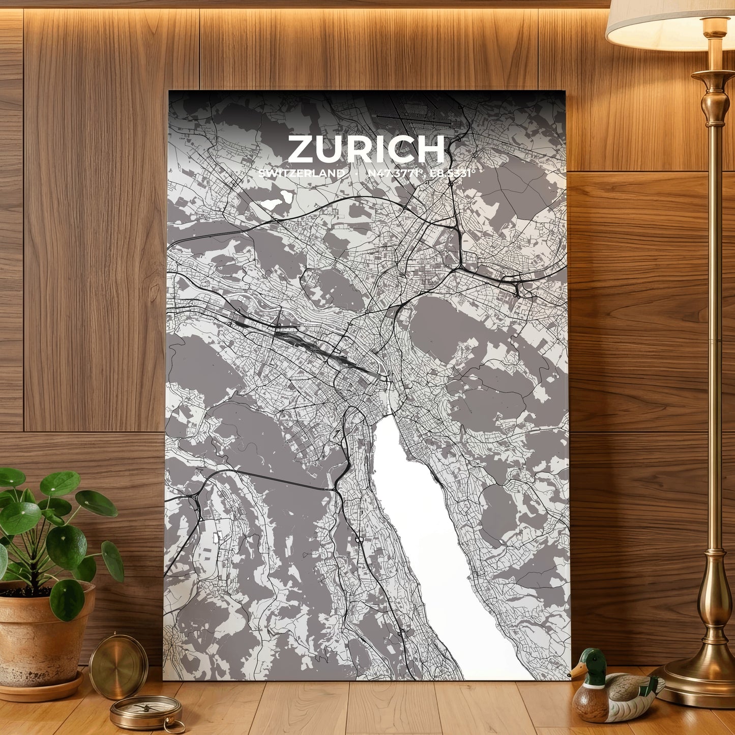 Zurich Ash Map Poster