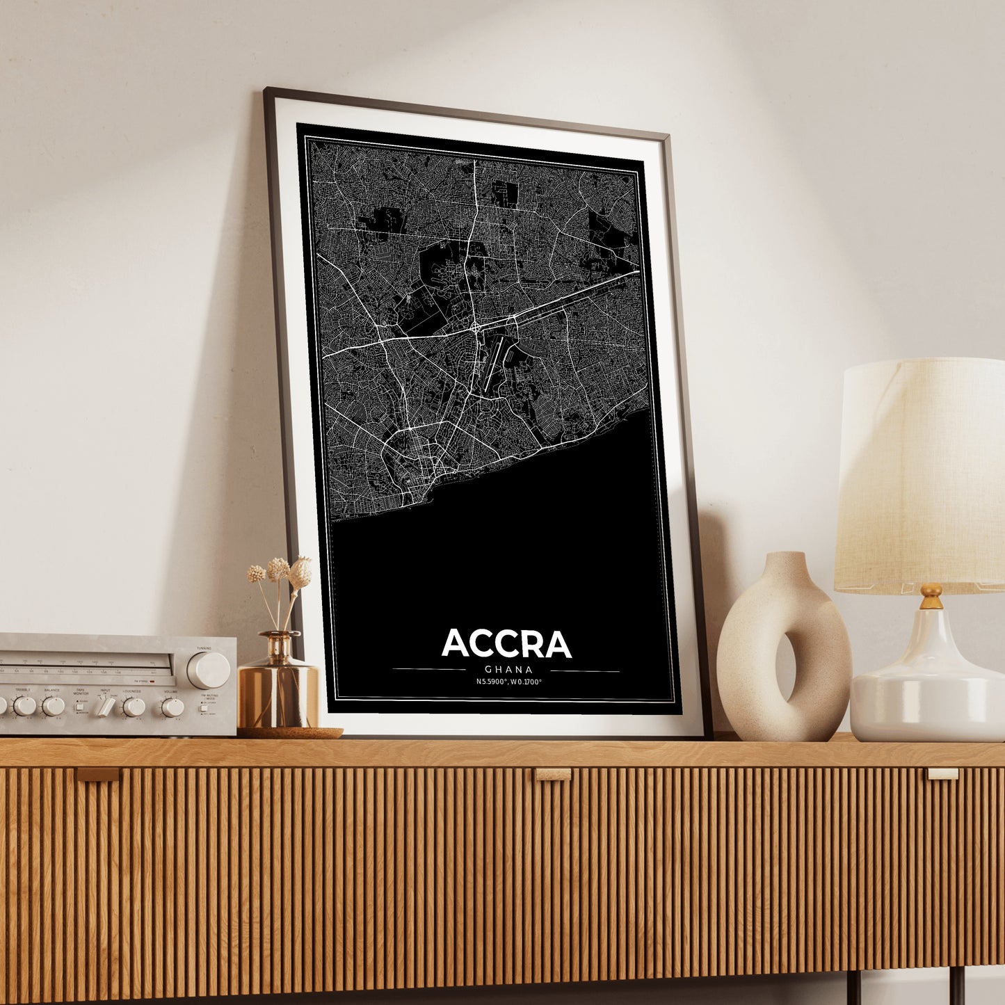 Accra Modern Map Poster