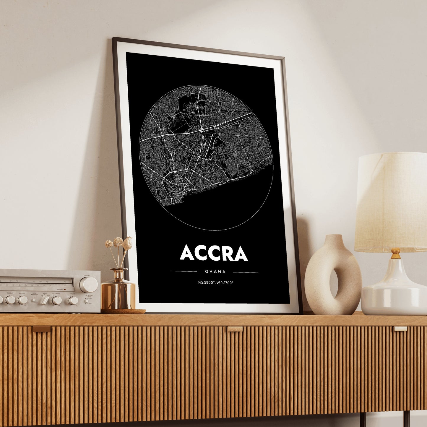 Accra Spot Map Poster