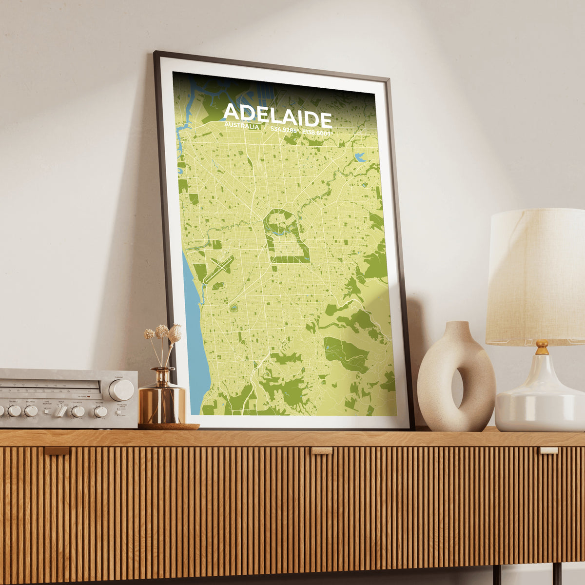 Adelaide Fern Map Poster