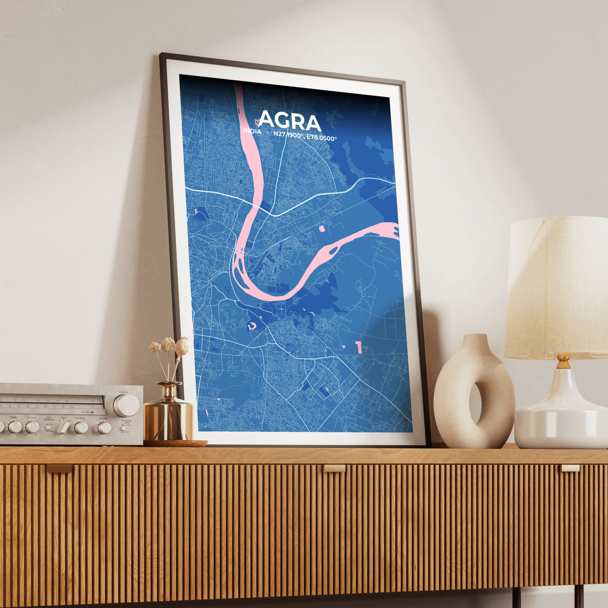 Agra Candy Map Poster