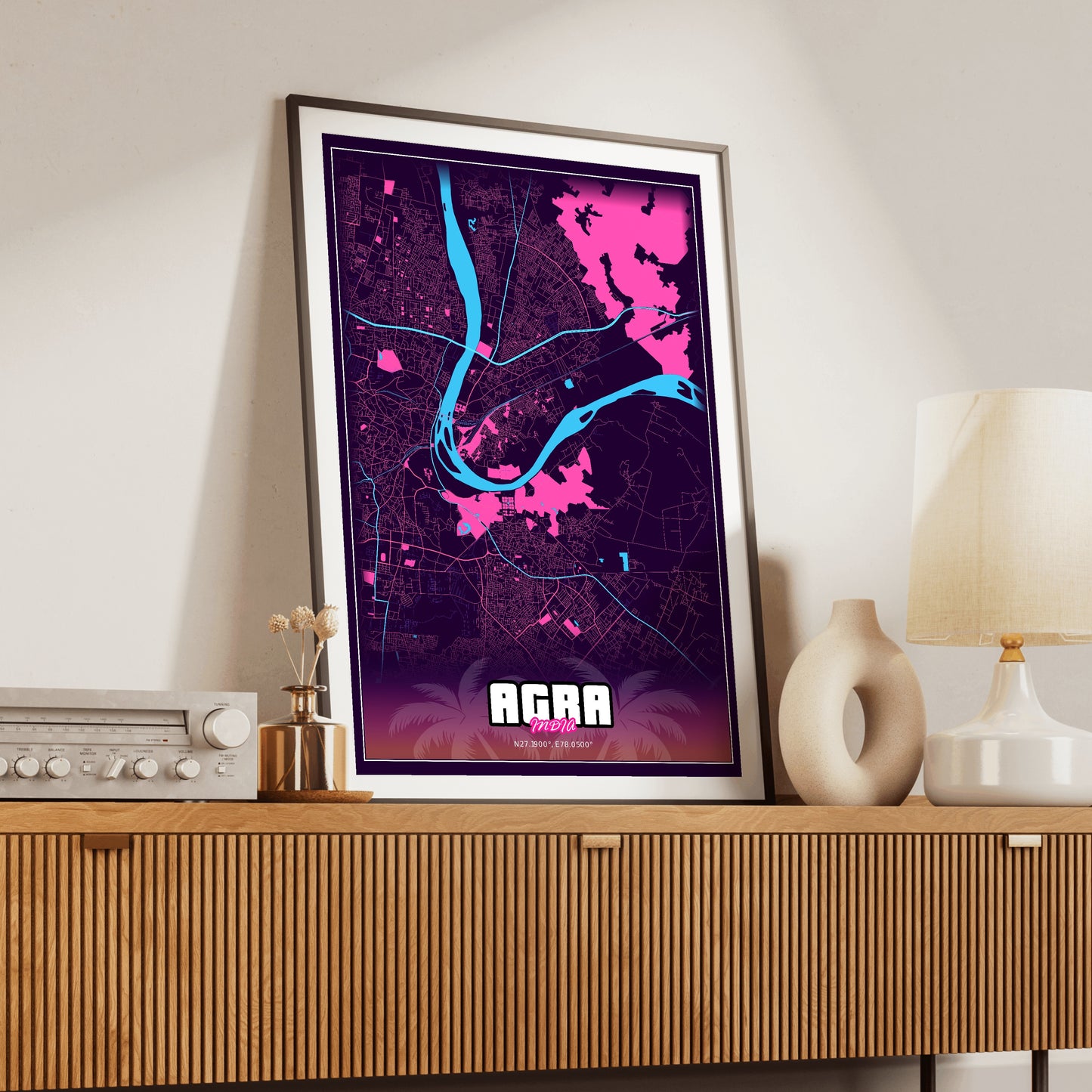 Agra GTA Map Poster
