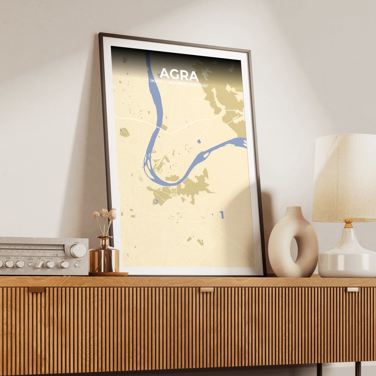 Agra Barn Map Poster