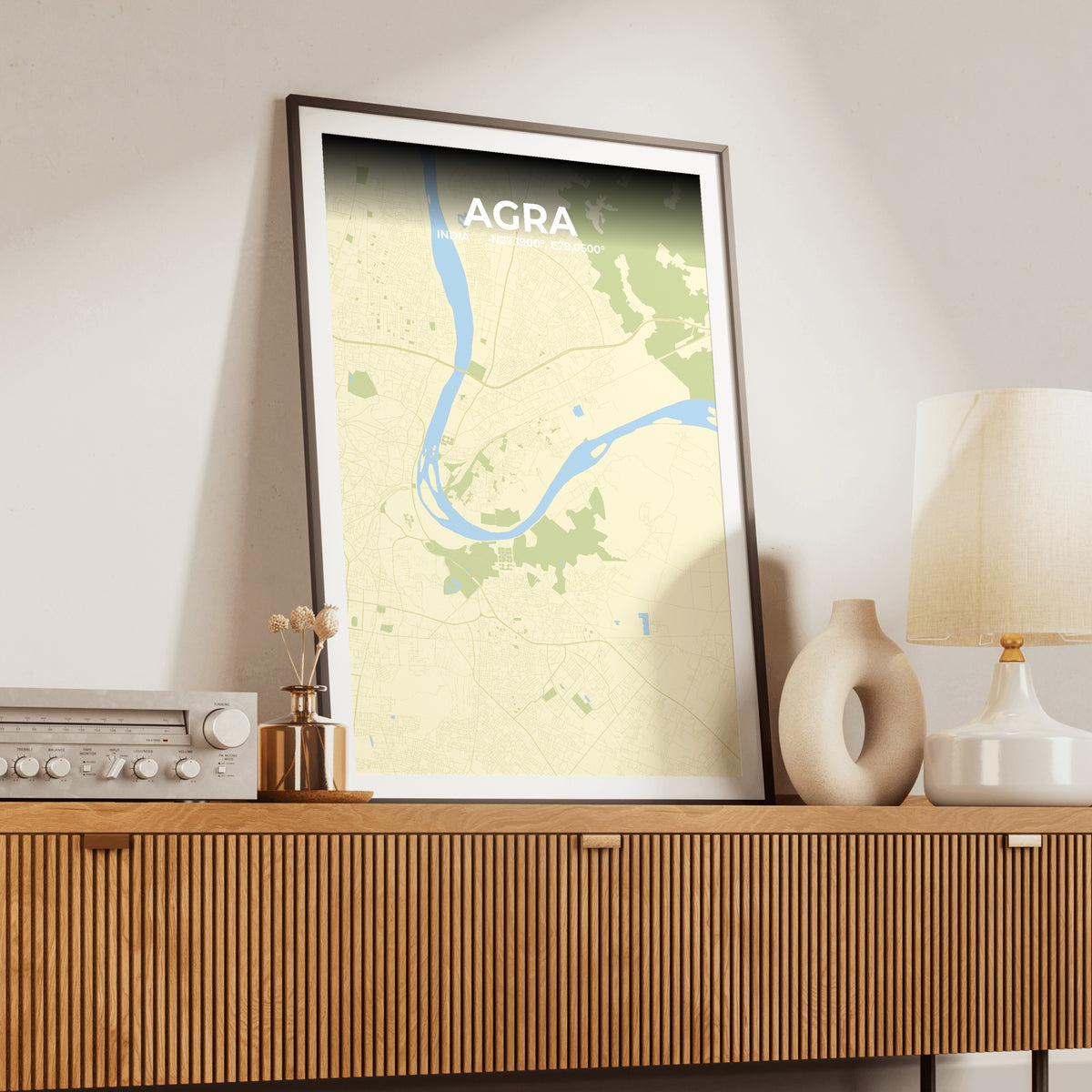 Agra Drift Map Poster