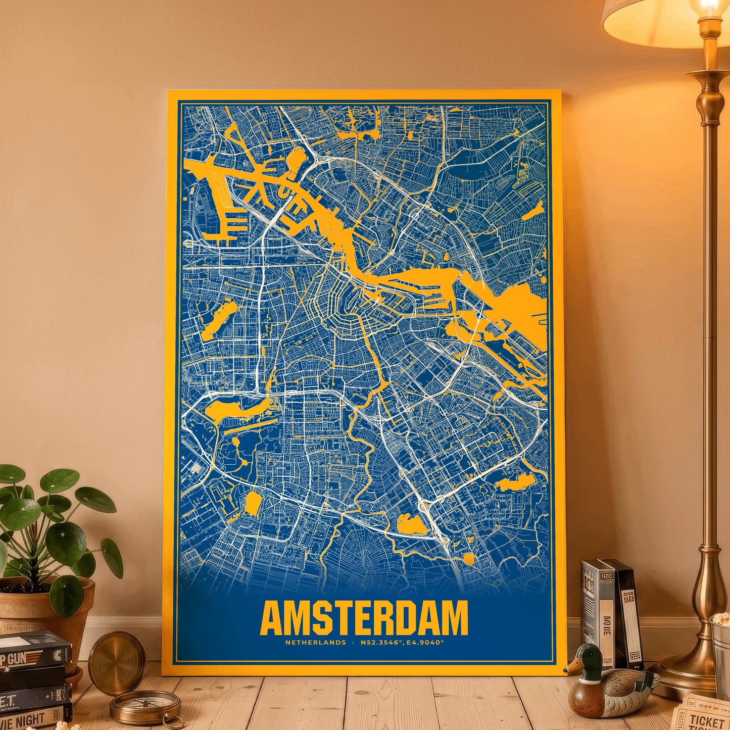 Amsterdam Blockbuster Map Poster