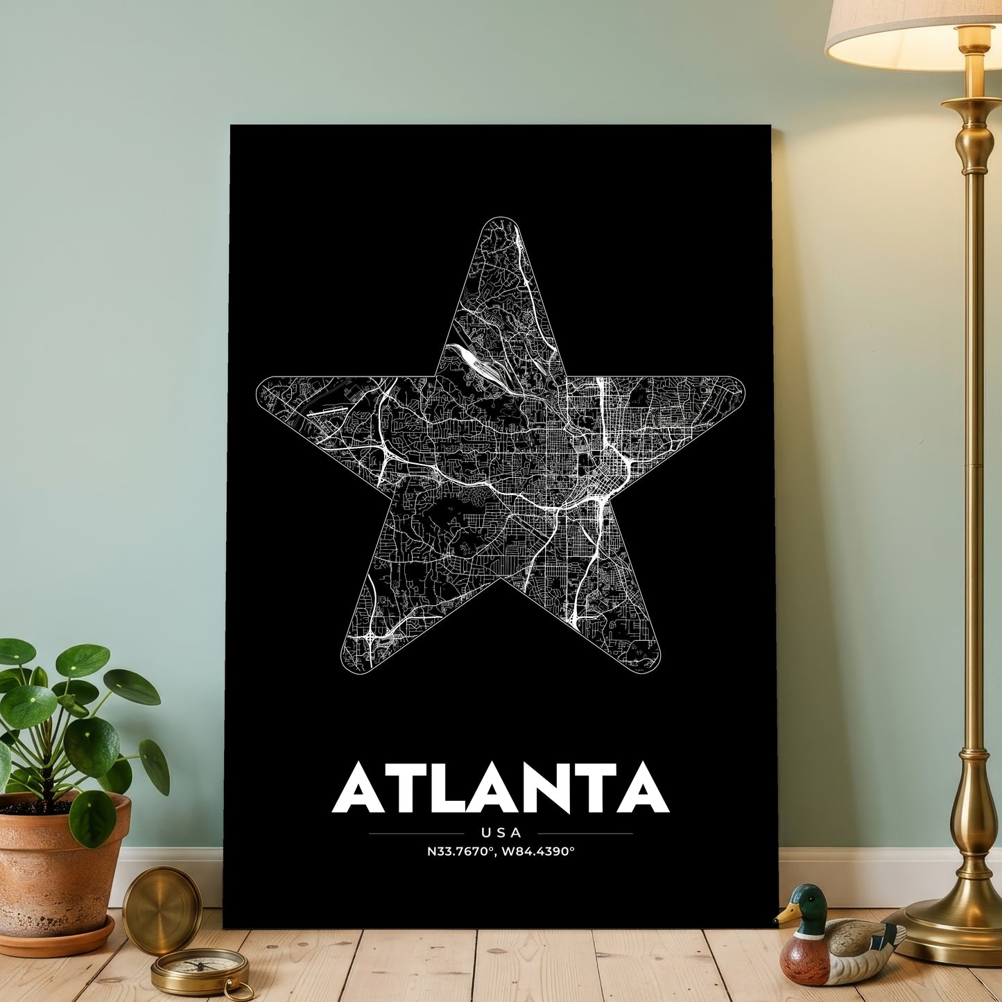 Atlanta Star Map Poster
