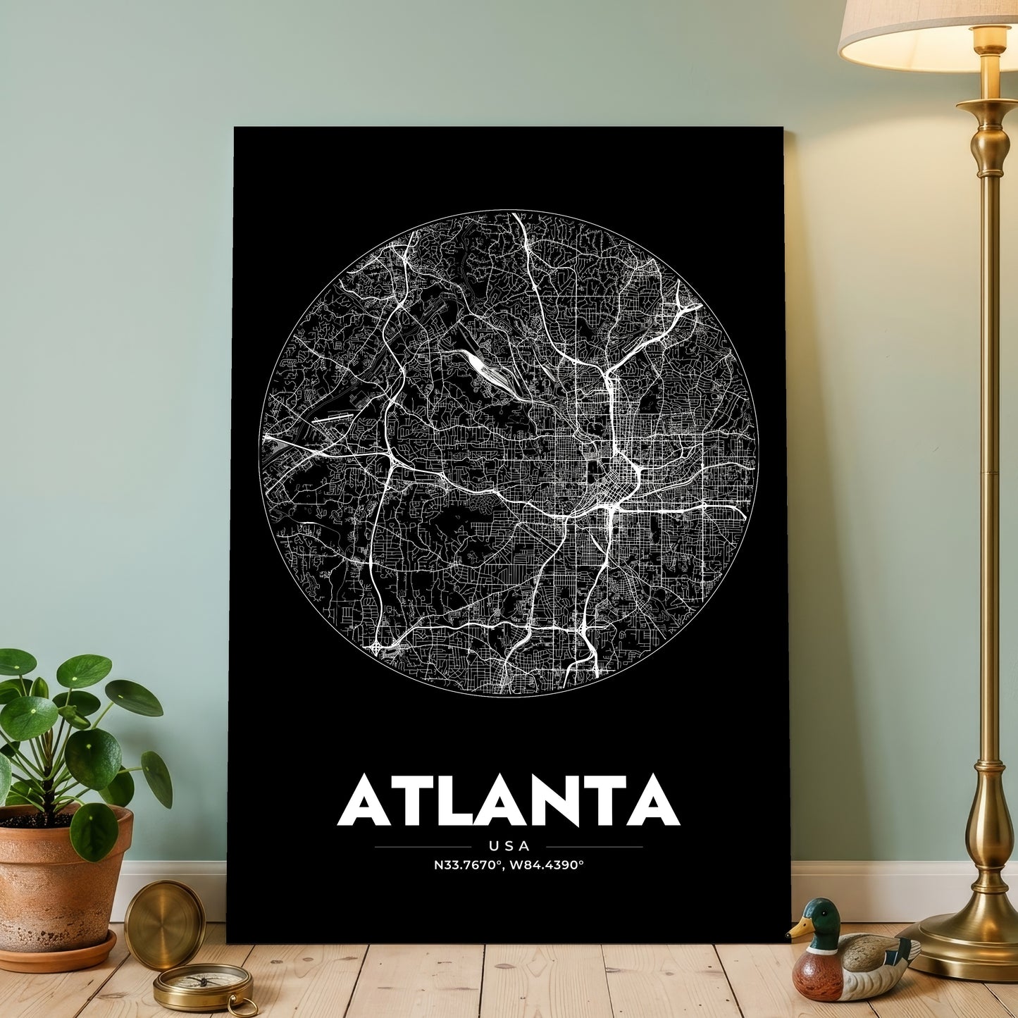 Atlanta Spot Map Poster