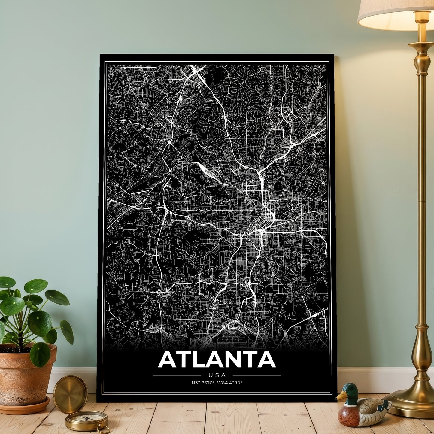 Atlanta Modern Map Poster