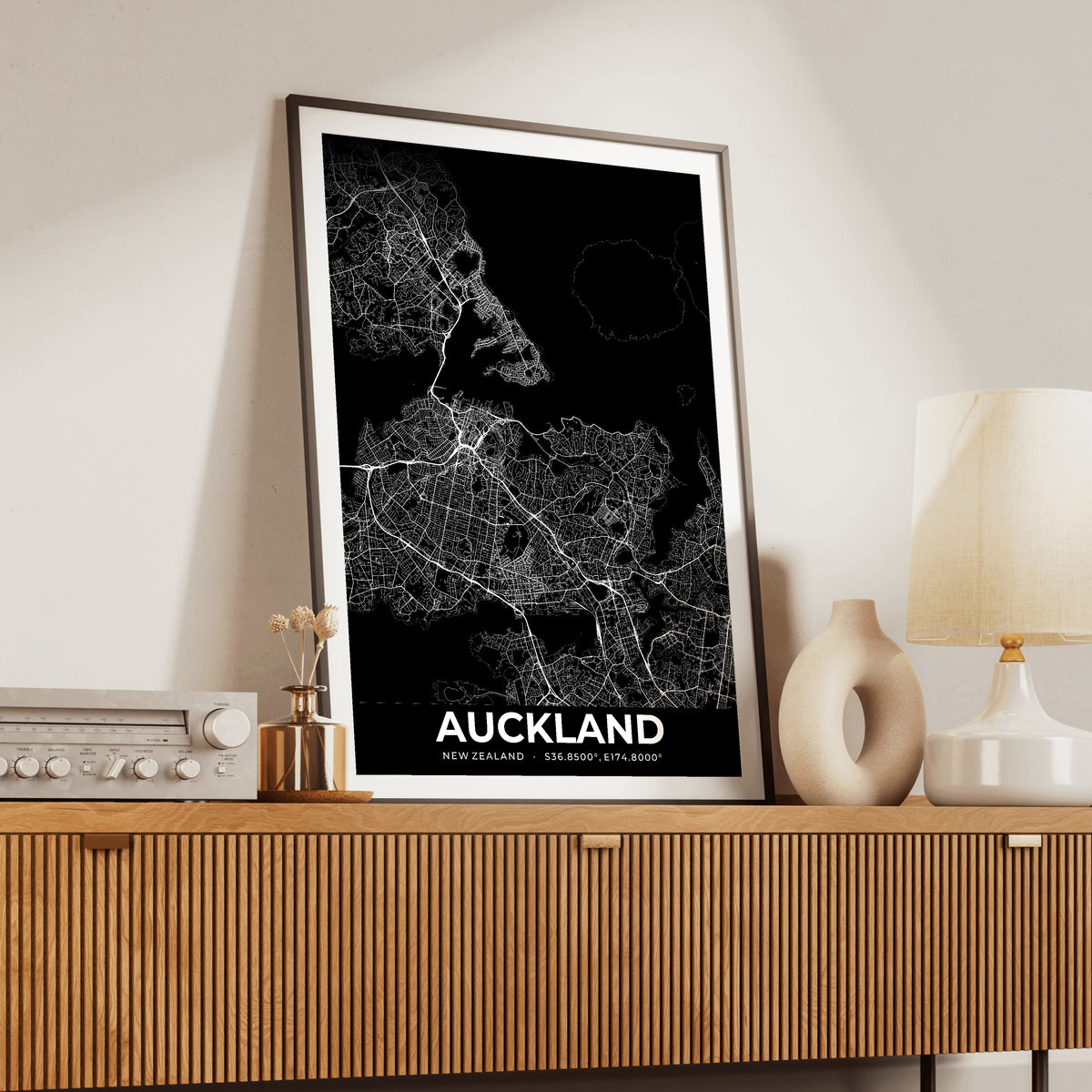 Auckland Elegant Map Poster