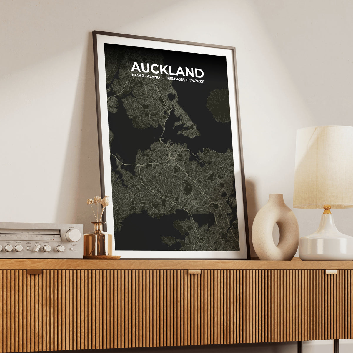 Auckland Sable Map Poster