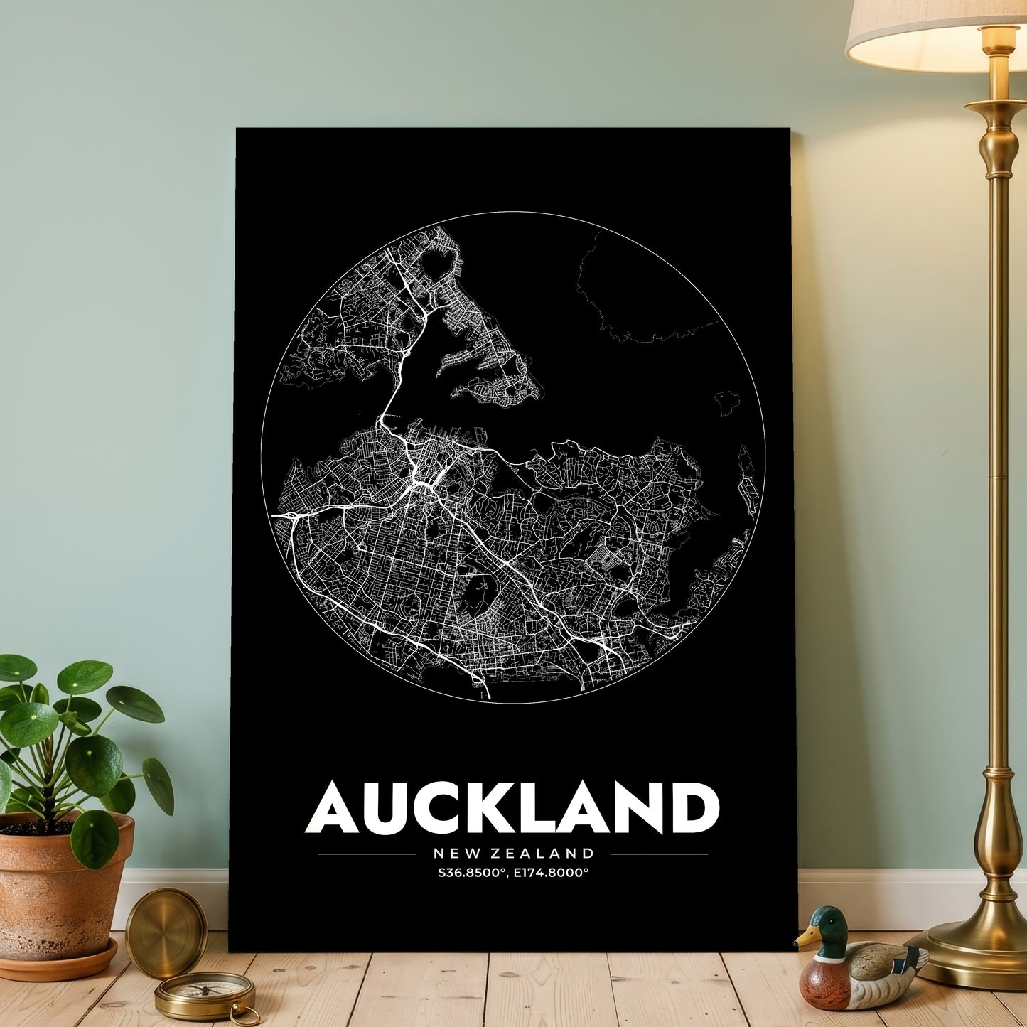 Auckland Spot Map Poster