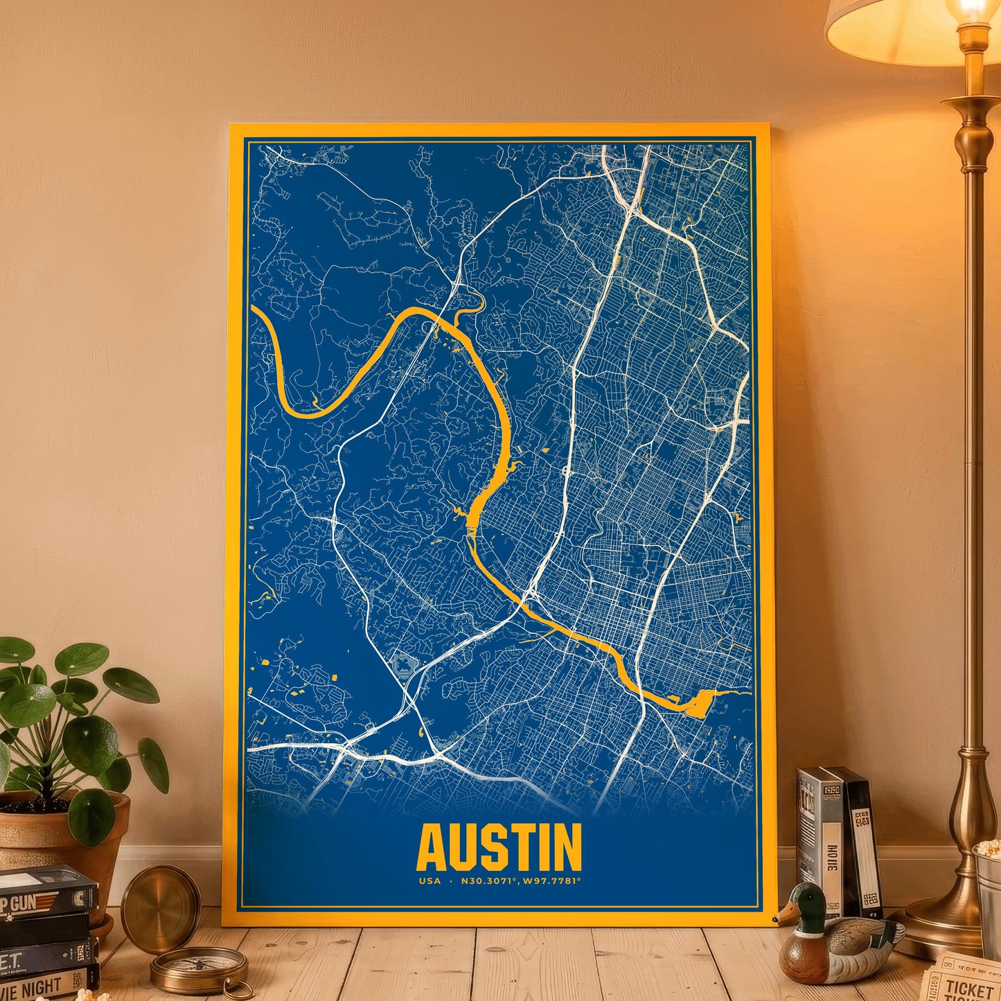 Austin Blockbuster Map Poster