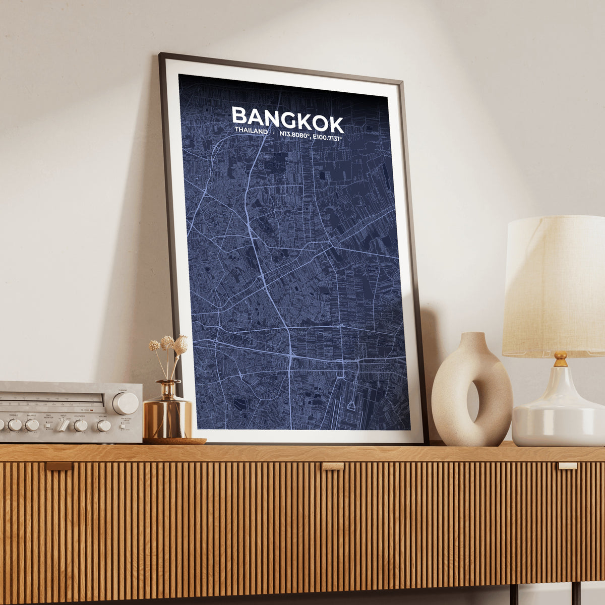 Bangkok Tide Map Poster