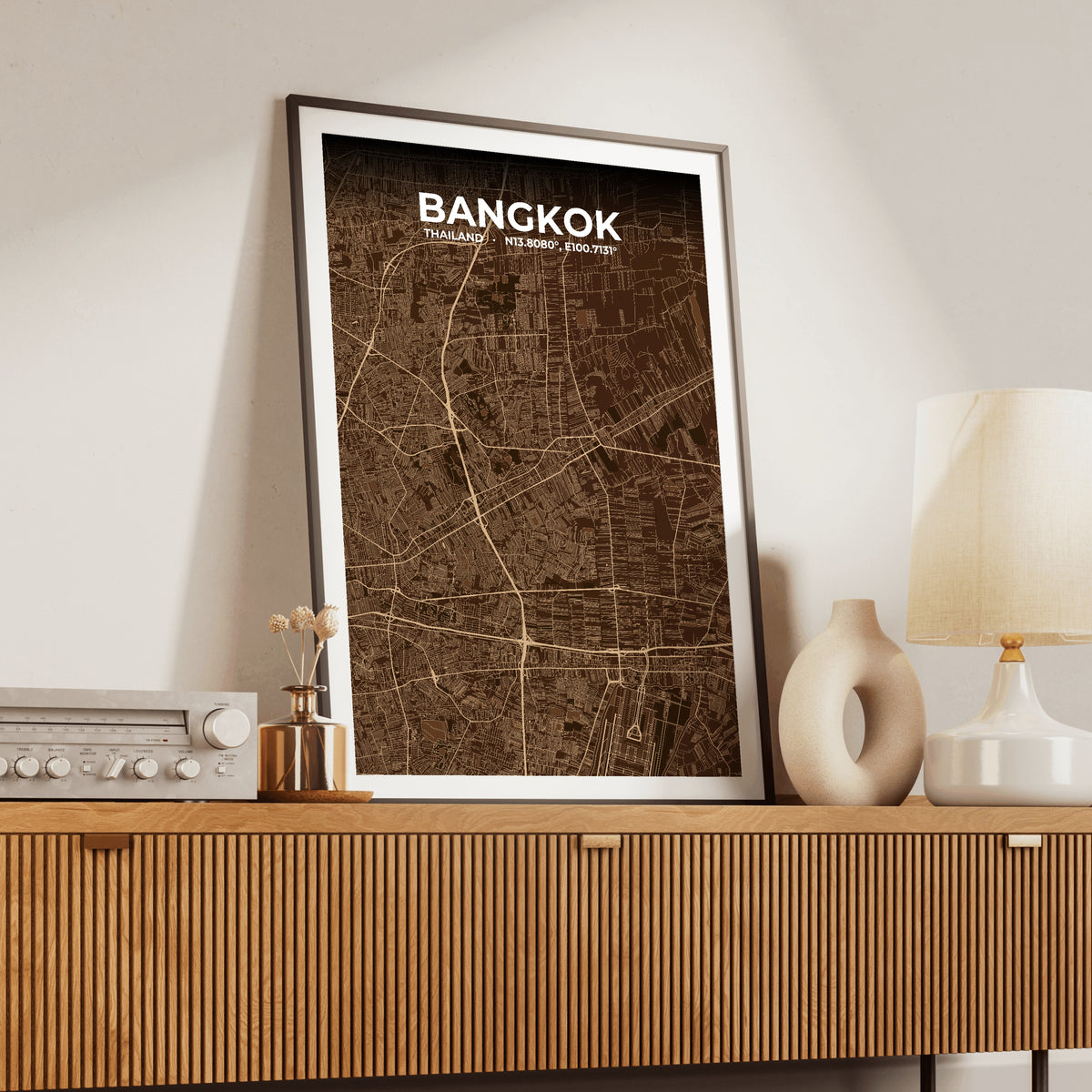 Bangkok Plum Map Poster