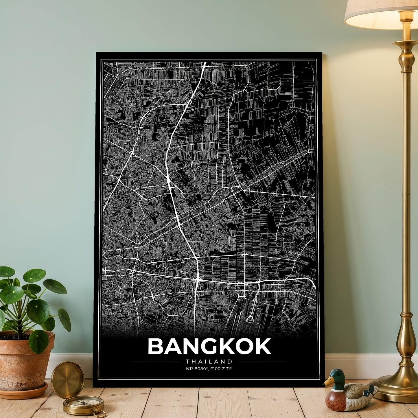 Bangkok Modern Map Poster