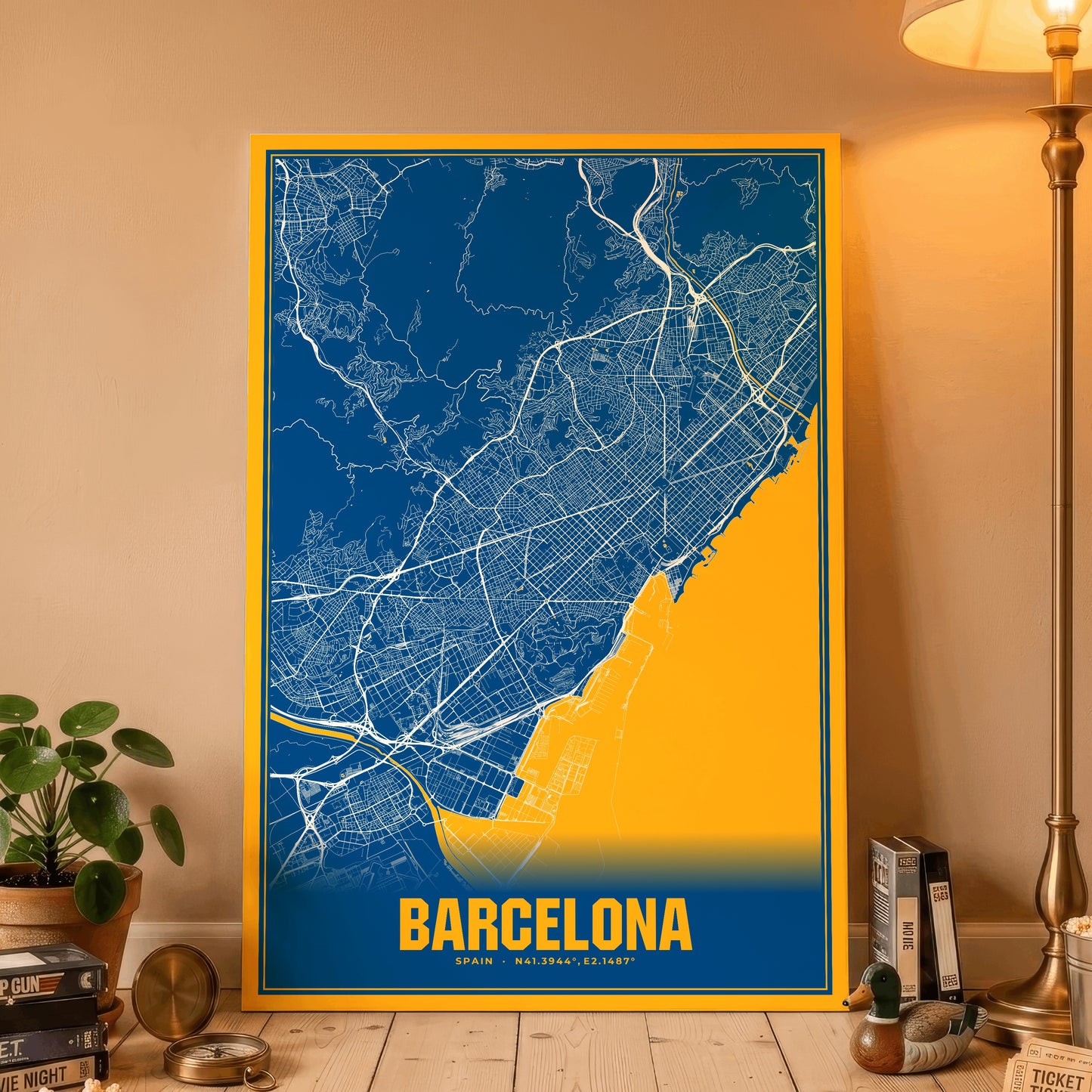 Barcelona Blockbuster Map Poster