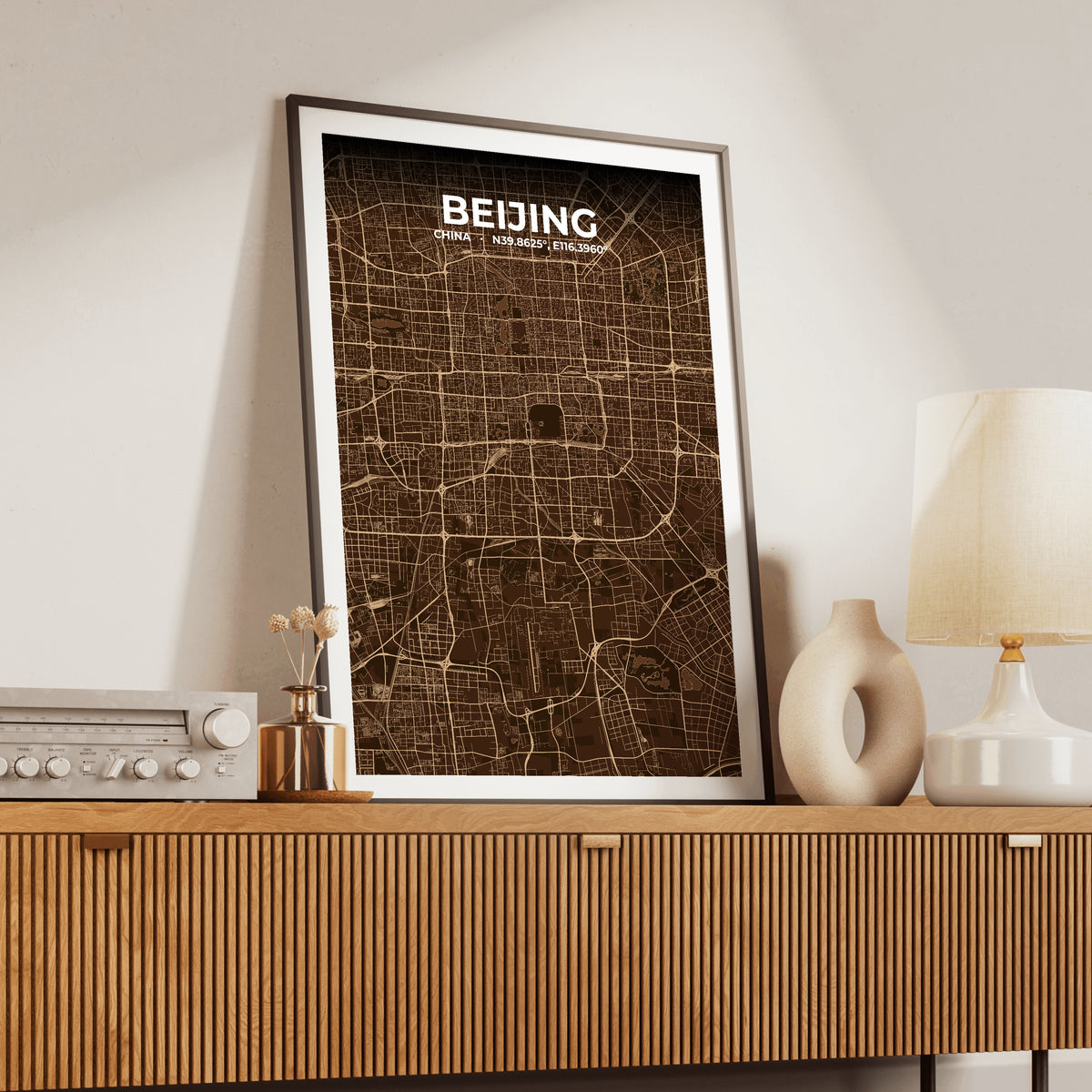 Beijing Plum Map Poster
